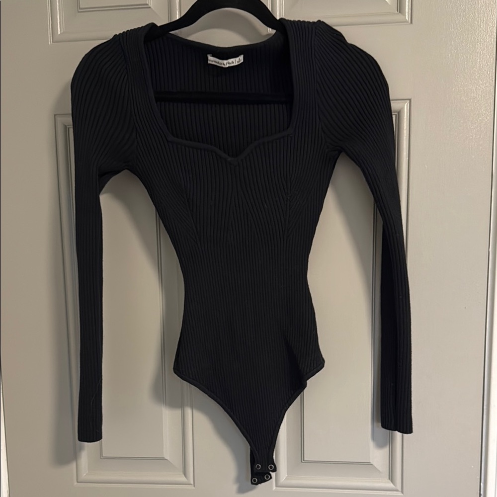 Abercrombie & Fitch Black Ribbed Top